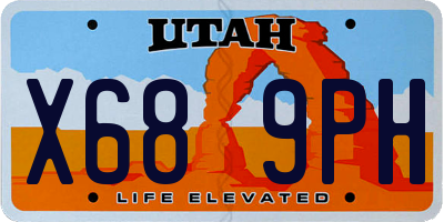 UT license plate X689PH