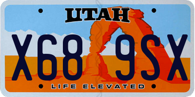 UT license plate X689SX