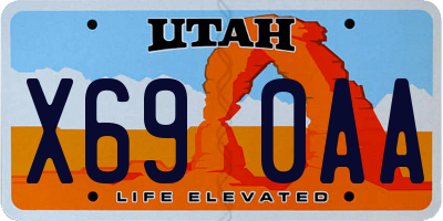 UT license plate X690AA