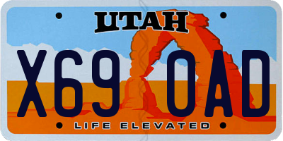 UT license plate X690AD