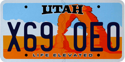 UT license plate X690EO
