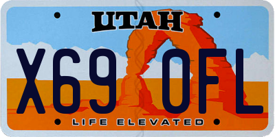 UT license plate X690FL