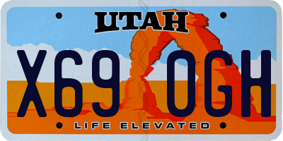 UT license plate X690GH