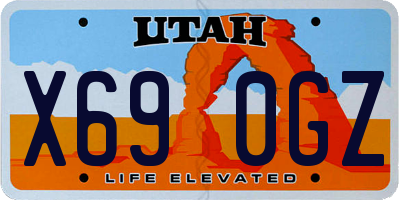 UT license plate X690GZ