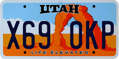 UT license plate X690KP
