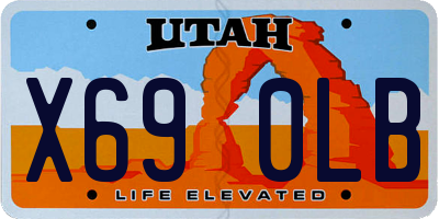 UT license plate X690LB
