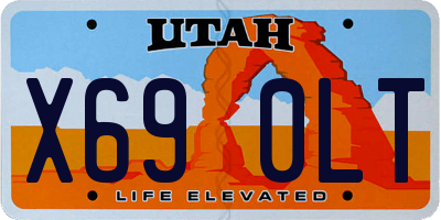 UT license plate X690LT