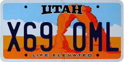 UT license plate X690ML
