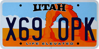 UT license plate X690PK