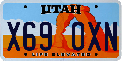 UT license plate X690XN