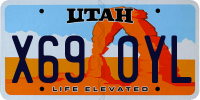 UT license plate X690YL