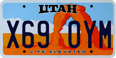 UT license plate X690YM