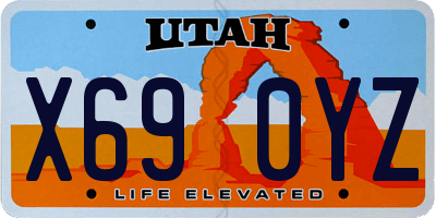 UT license plate X690YZ