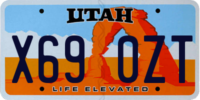 UT license plate X690ZT