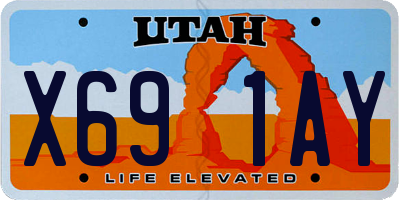 UT license plate X691AY