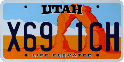 UT license plate X691CH