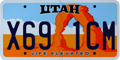 UT license plate X691CM