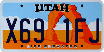 UT license plate X691FJ