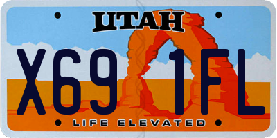 UT license plate X691FL