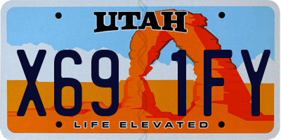 UT license plate X691FY