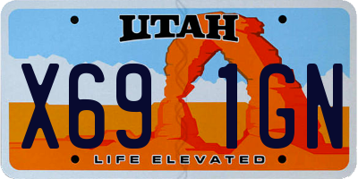 UT license plate X691GN
