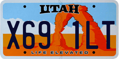 UT license plate X691LT