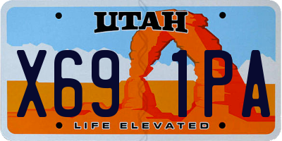 UT license plate X691PA