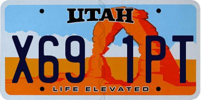 UT license plate X691PT