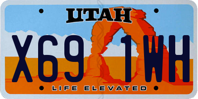 UT license plate X691WH