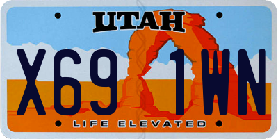 UT license plate X691WN