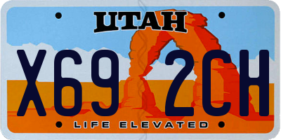 UT license plate X692CH