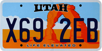 UT license plate X692EB