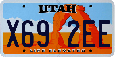 UT license plate X692EE