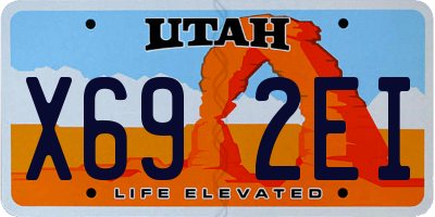 UT license plate X692EI