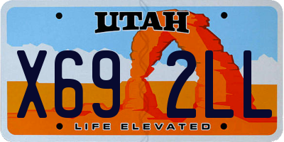 UT license plate X692LL
