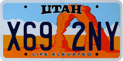 UT license plate X692NY