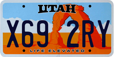 UT license plate X692RY