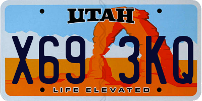 UT license plate X693KQ