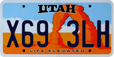 UT license plate X693LH