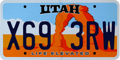 UT license plate X693RW