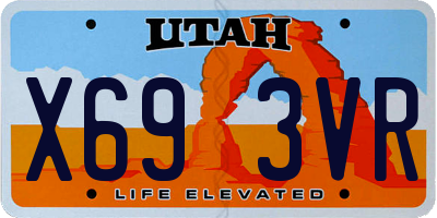 UT license plate X693VR