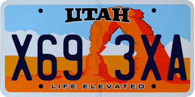 UT license plate X693XA