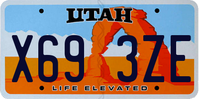 UT license plate X693ZE