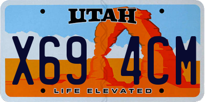 UT license plate X694CM