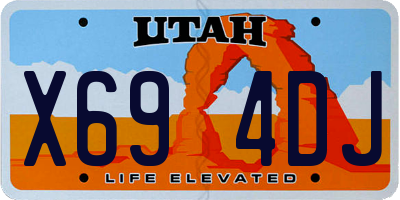UT license plate X694DJ