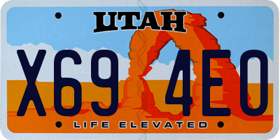 UT license plate X694EO