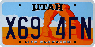 UT license plate X694FN