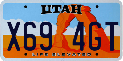 UT license plate X694GT