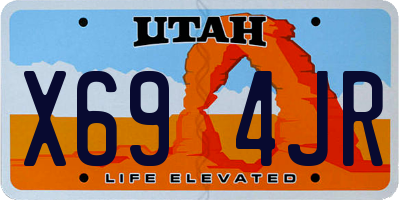 UT license plate X694JR