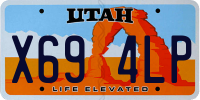 UT license plate X694LP